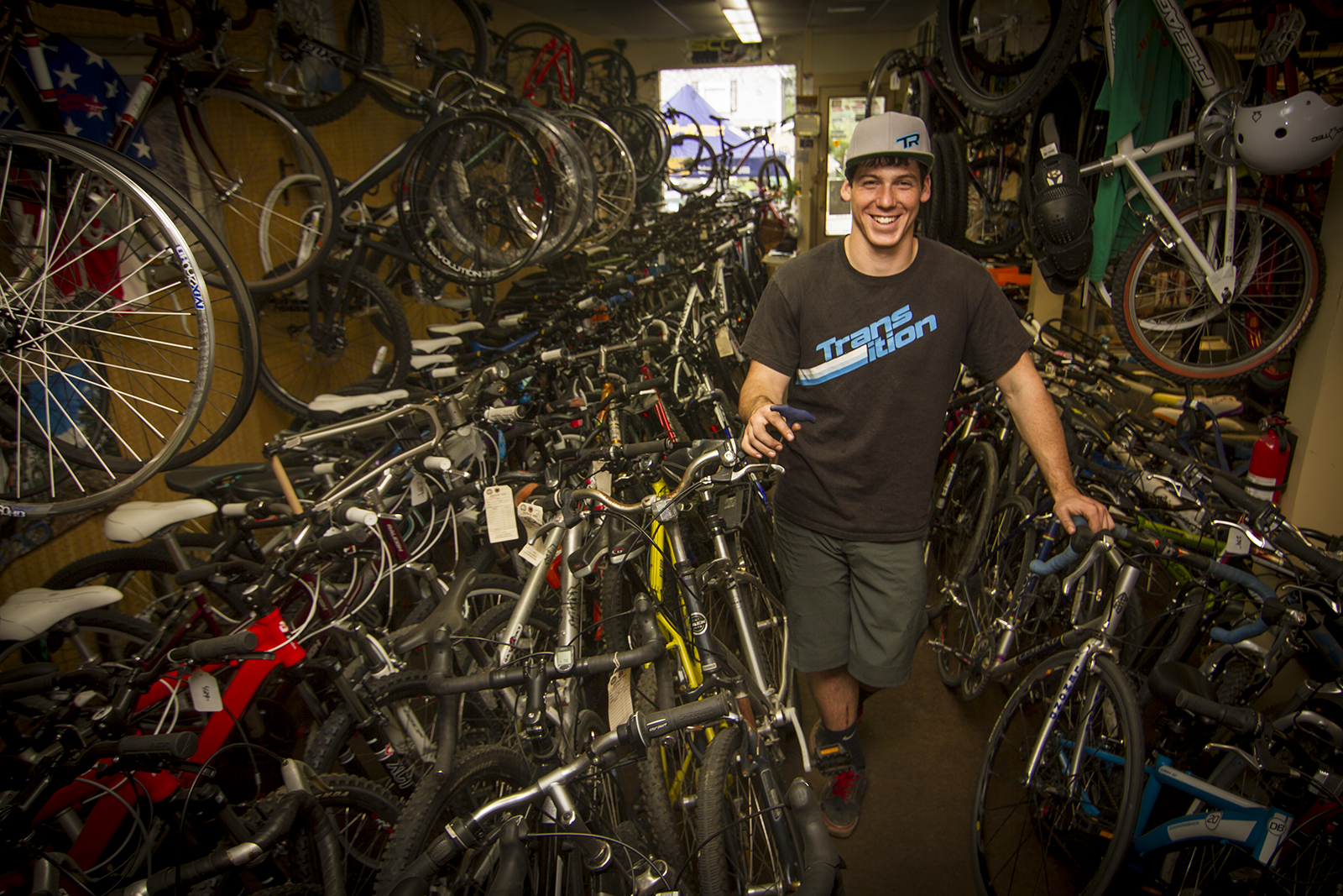 Got bikes? Pro DH'er Alex McAndrew of Chuck's Bikes in Morristown, VT